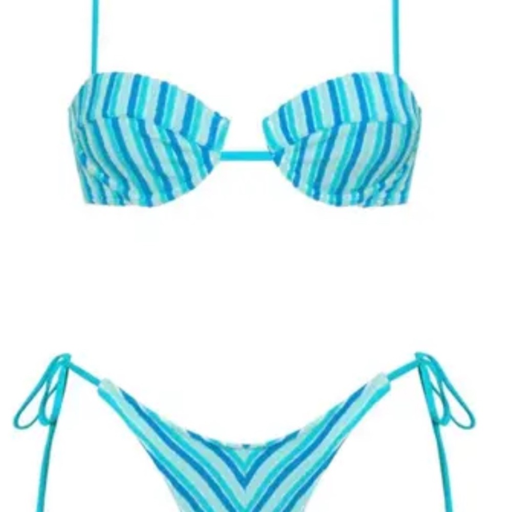 triangl swimwear mala blue sour stripe bikini